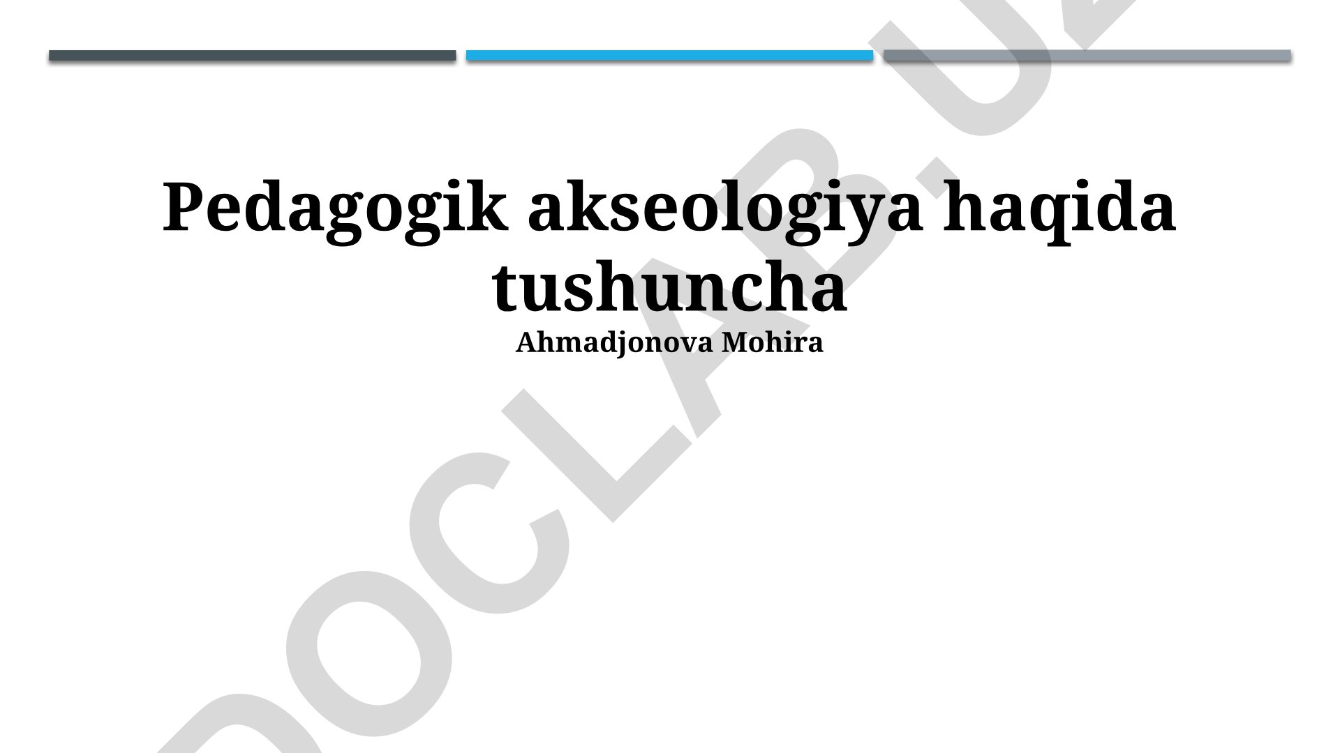 Pedagogik akseologiya haqida tushuncha