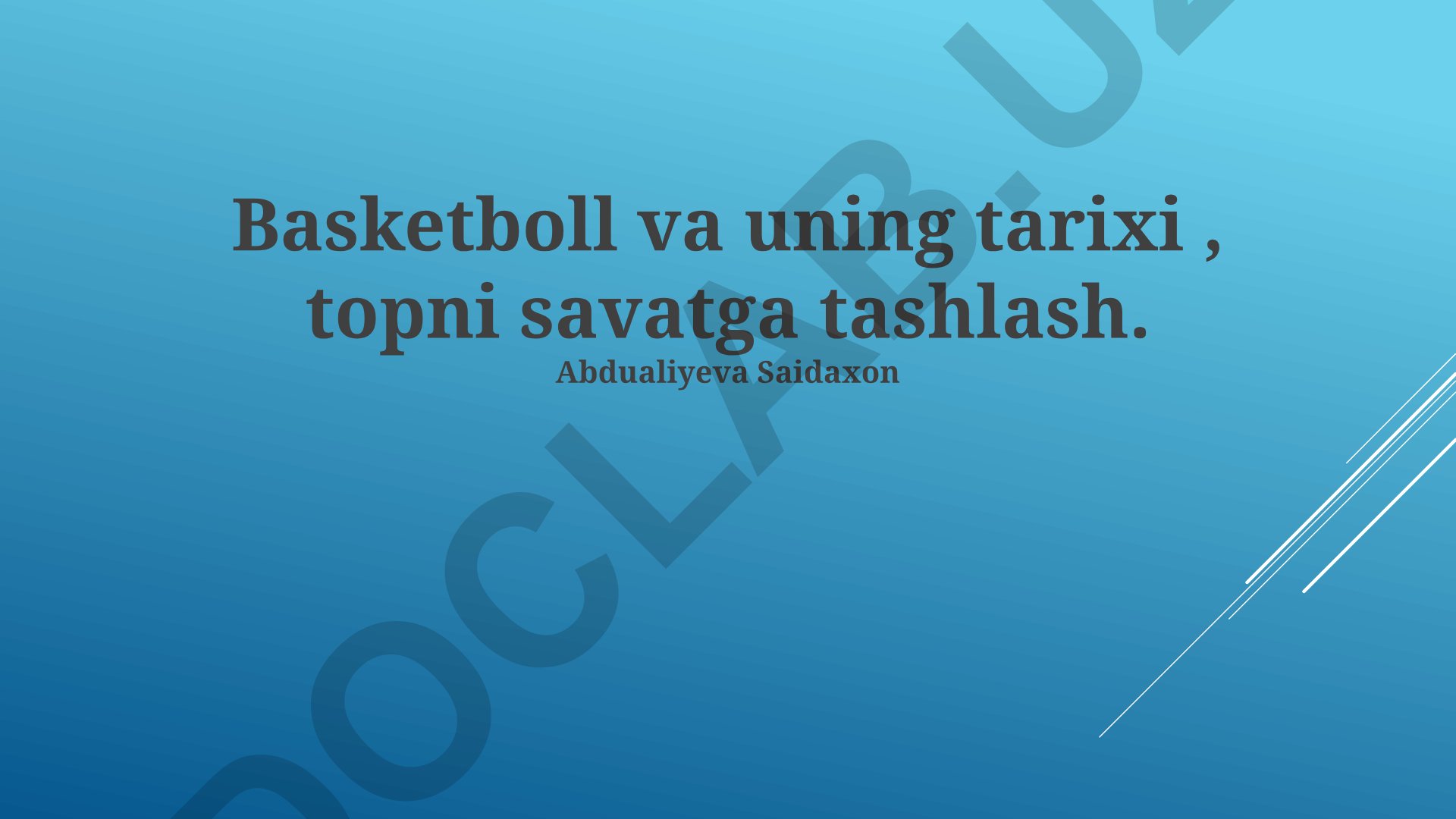 Basketboll va uning tarixi, topni savatga tashlash