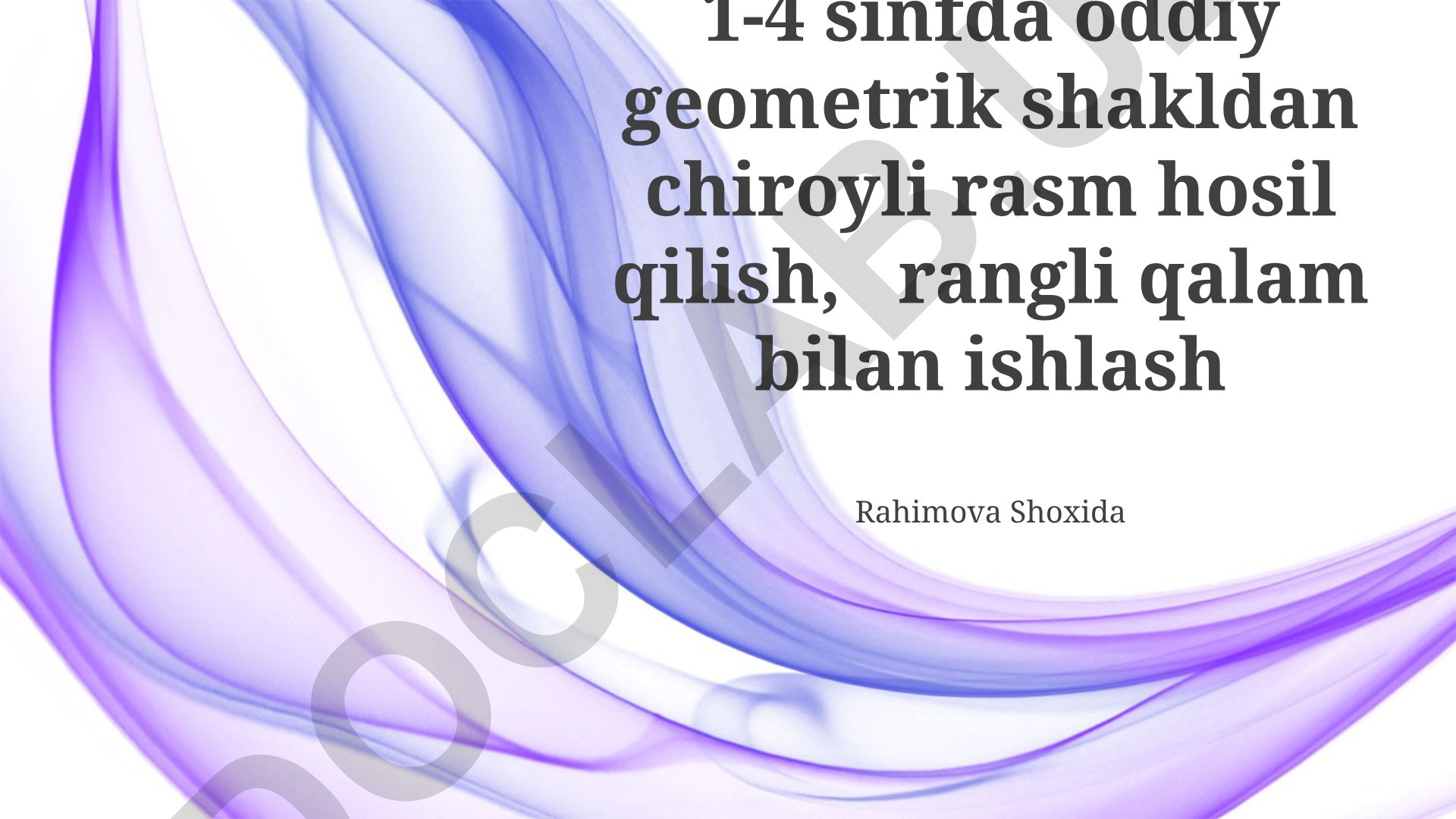 Oddiy geometrik shakldan chiroyli rasm hosil qilish
