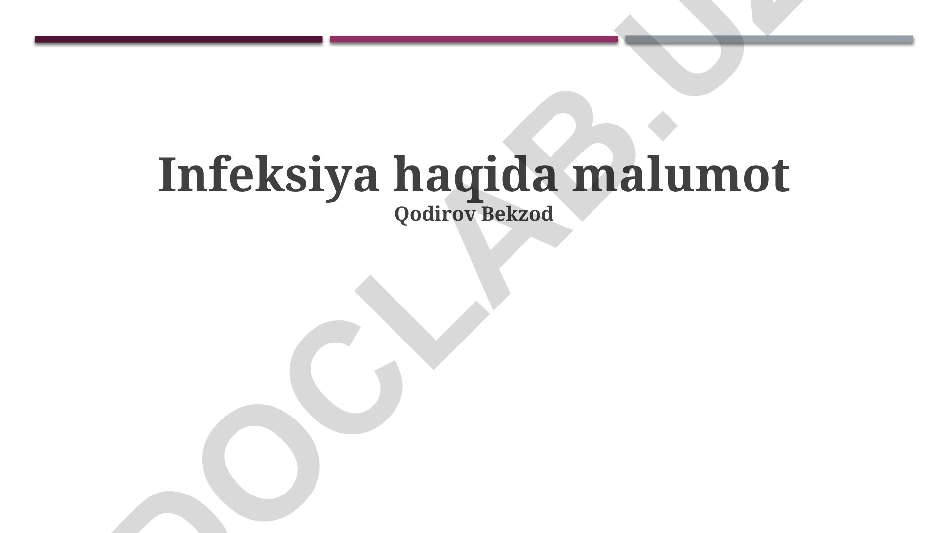 Yuqumli kasalliklar: murakkablashishlar, diagnostika va davolash