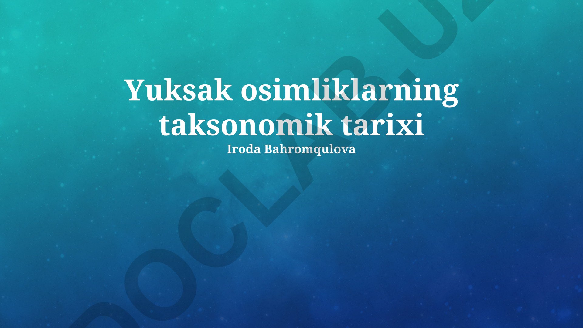 Yuksak osimliklarning taksonomik tarixi