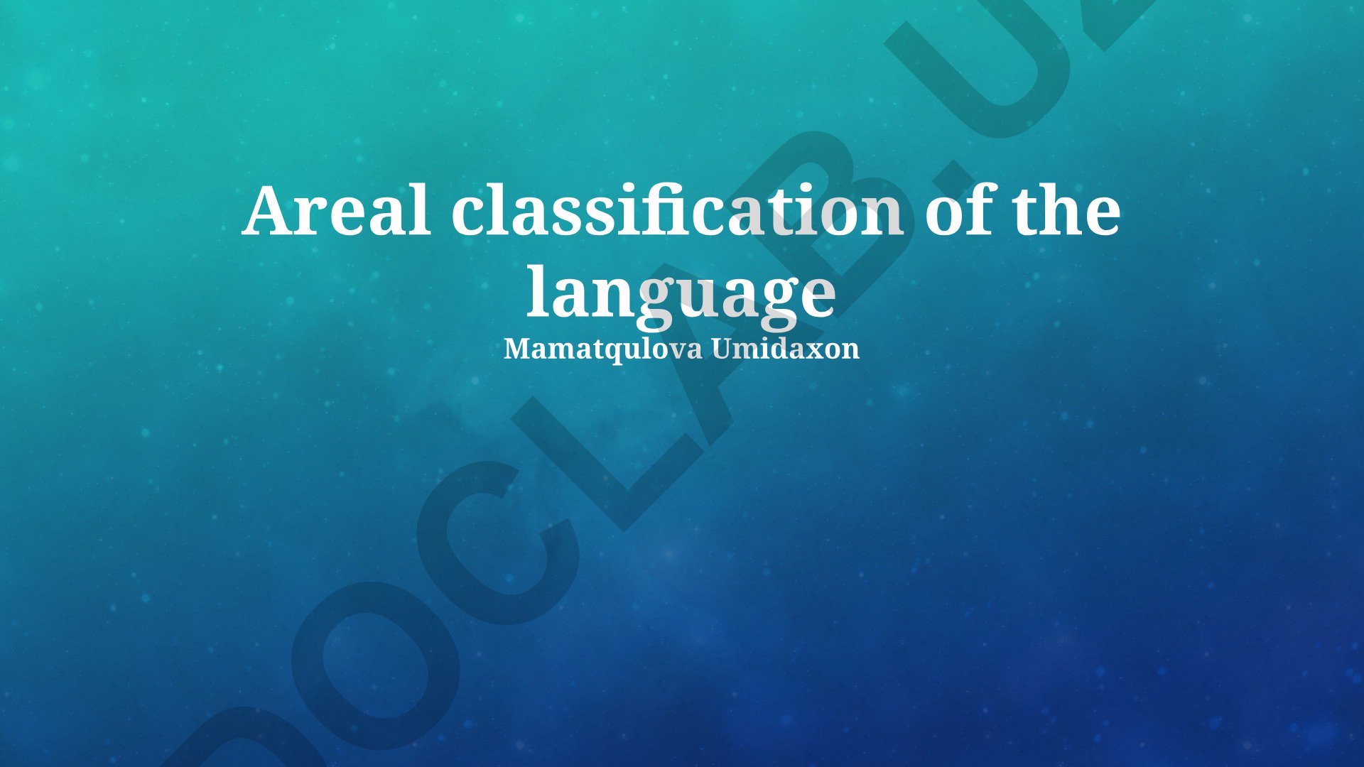 Areal classification of language and brain regions