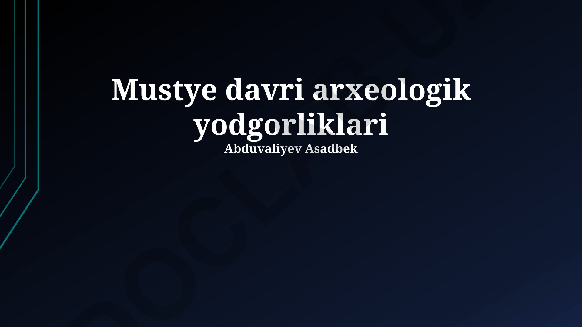 Mustye davri arxeologik yodgorliklari va ularning ahamiyati