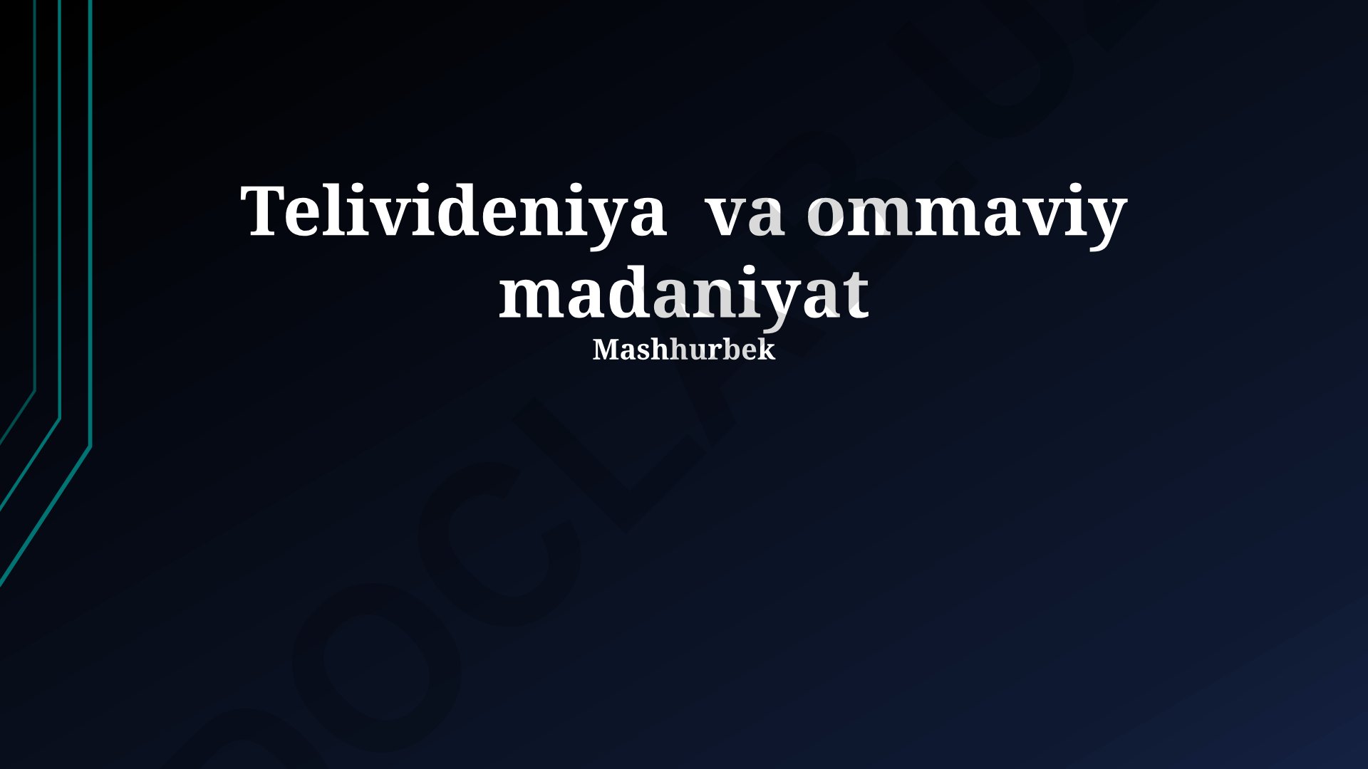 Televizor va ommaviy madaniyatning o'zaro ta'siri