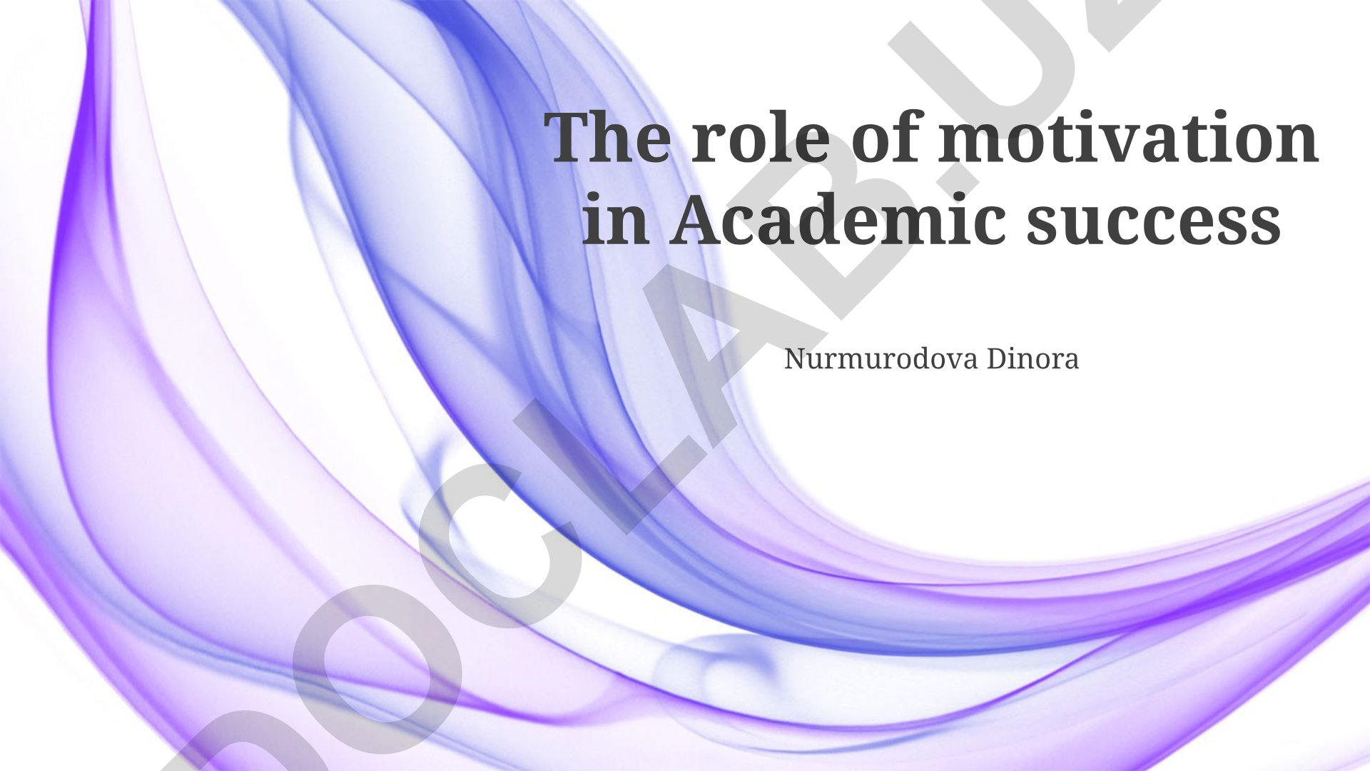 The role of motivation in Academic success