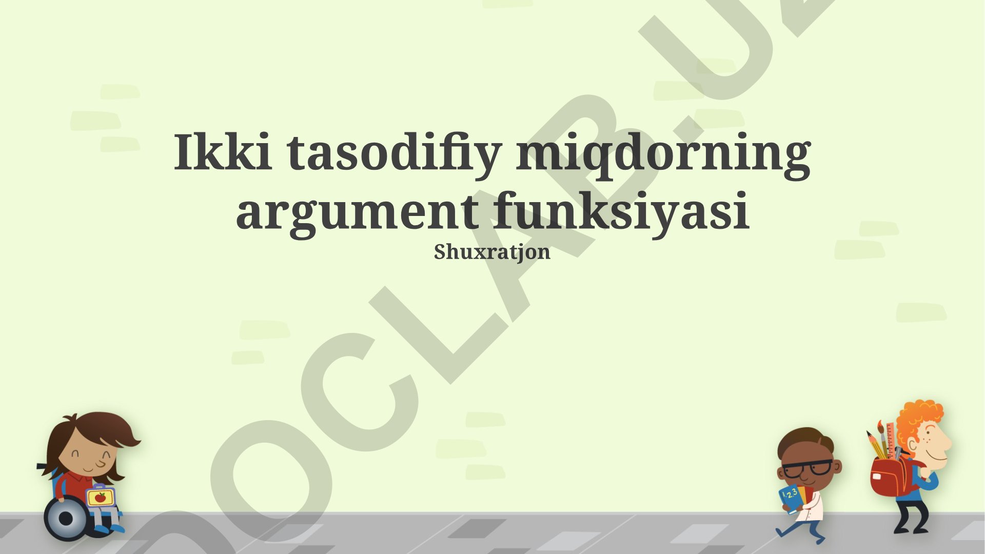 Ikki tasodifiy miqdorning argument funksiyasi