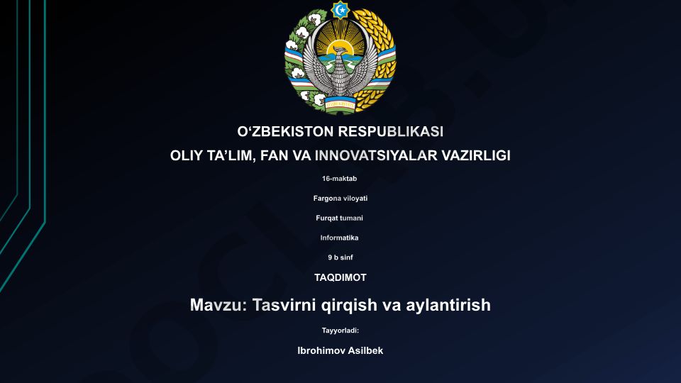 Tasvirni qirqish va aylantirish