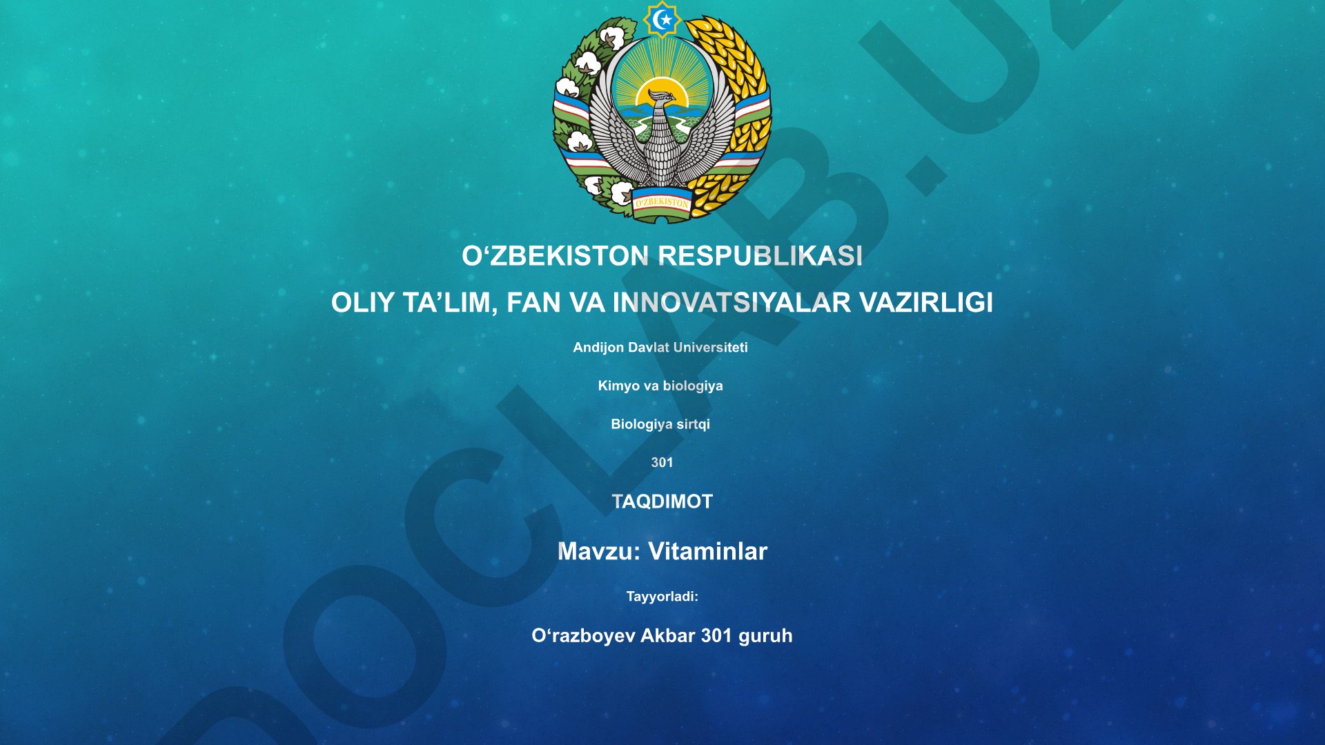 Vitaminlar: Ta'rif, Turlari va Manbalari