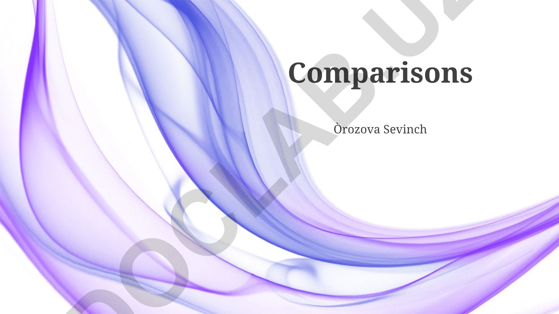 Comparisons: Methods, Types and Applications in Data Analysis