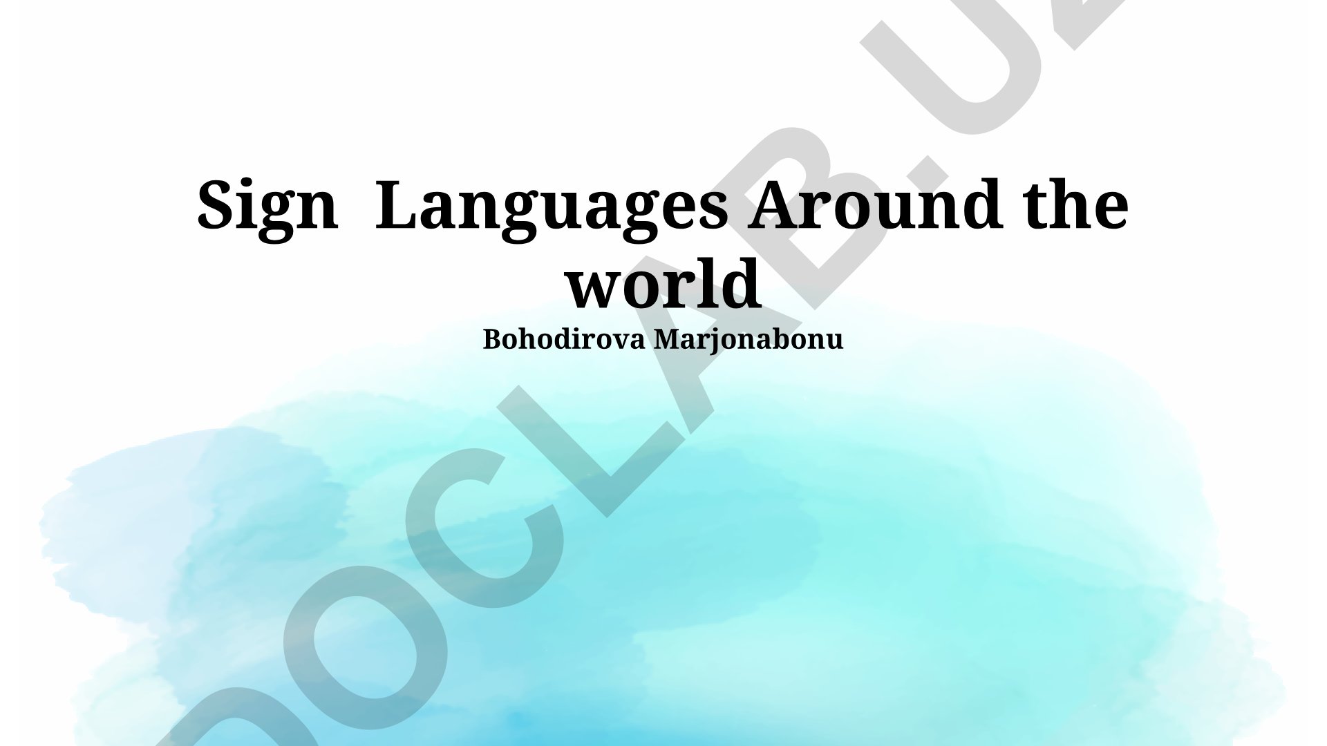 Dunyo bo'ylab imo-ishora tillari