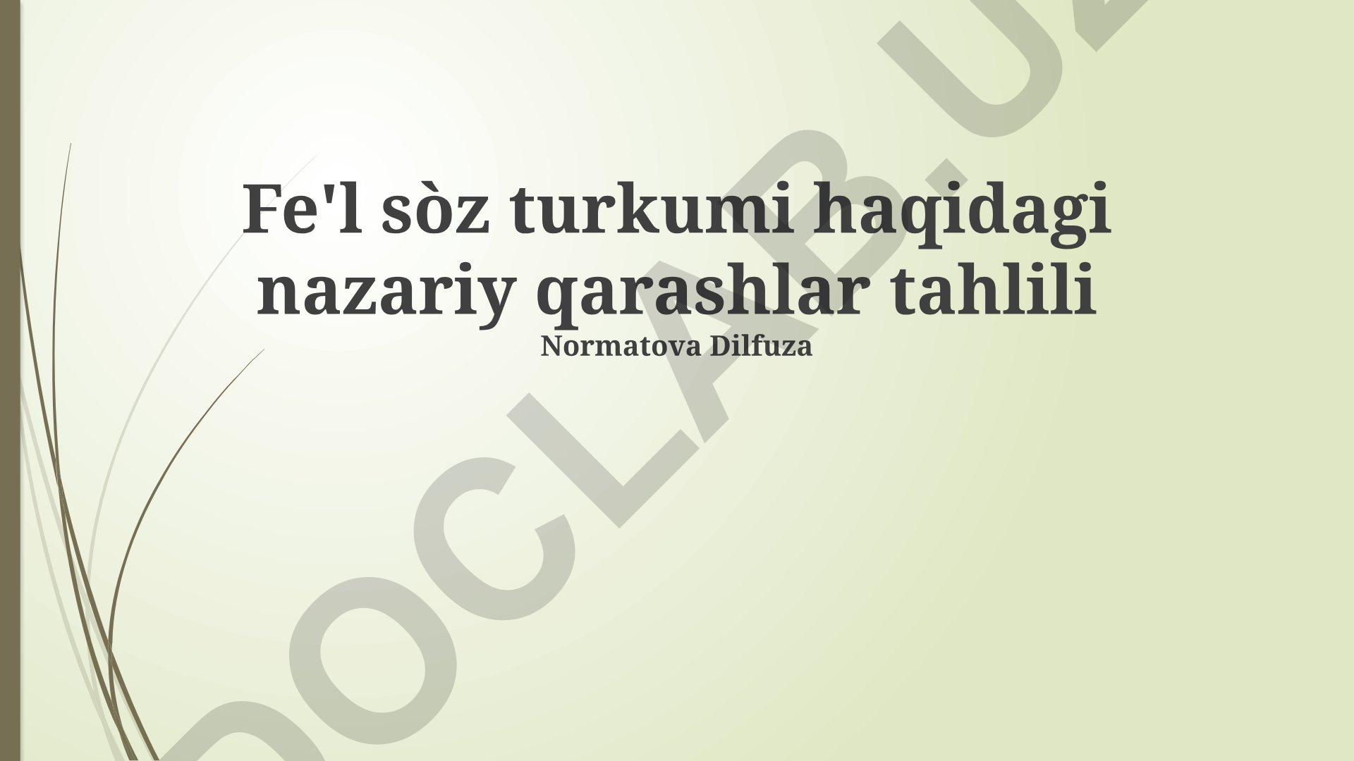 Turk tillarining tasnifi va genetik aloqalari