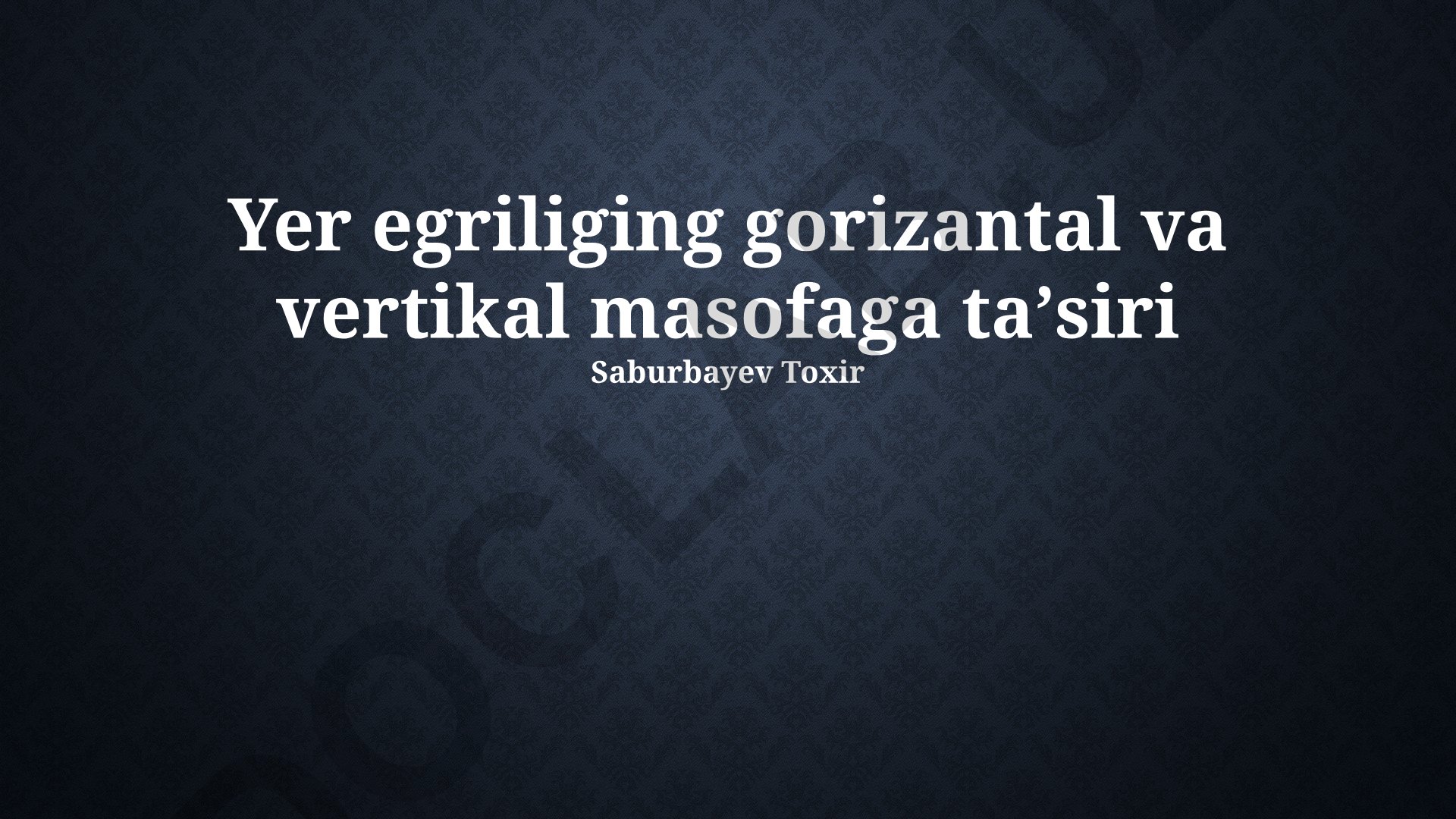 Yer egriligining gorizontal va vertikal masofaga ta'siri
