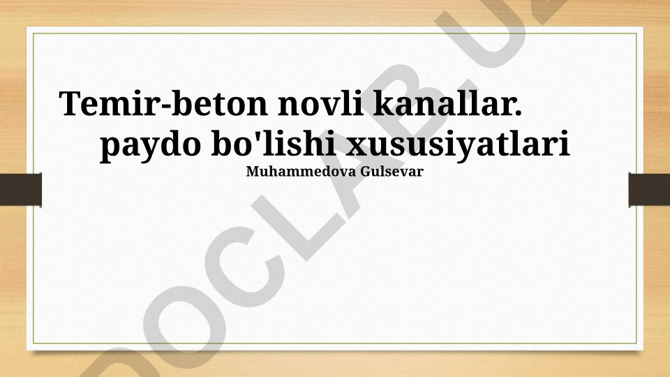 Temir-beton novli kanallar: paydo bo'lishi va xususiyatlari