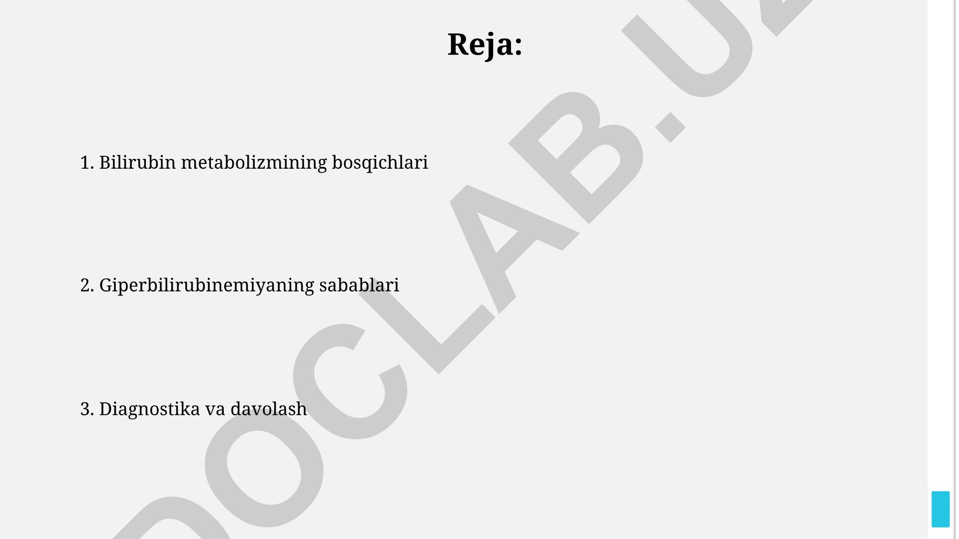 Bilirubin metabolizmi va giperbilirubinemiya