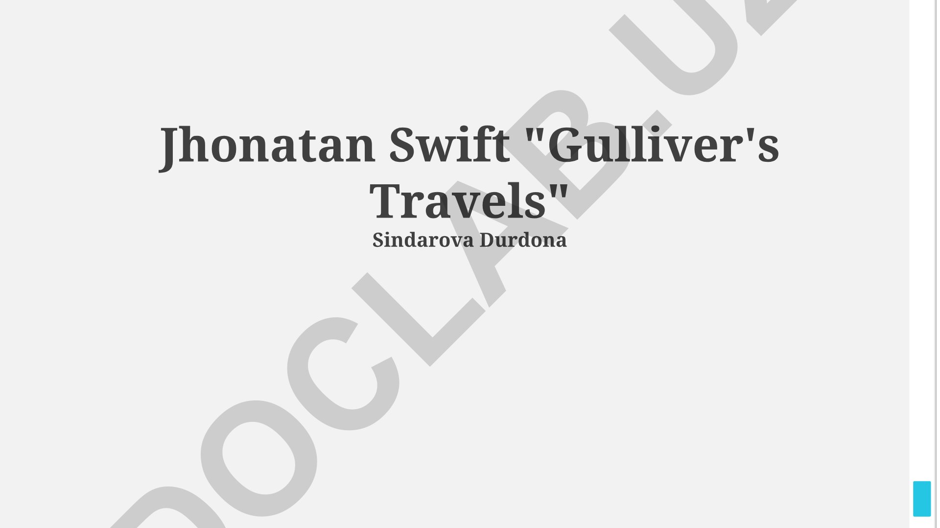 Jonathan Swift "Gulliver's Travels" Satirical Analysis