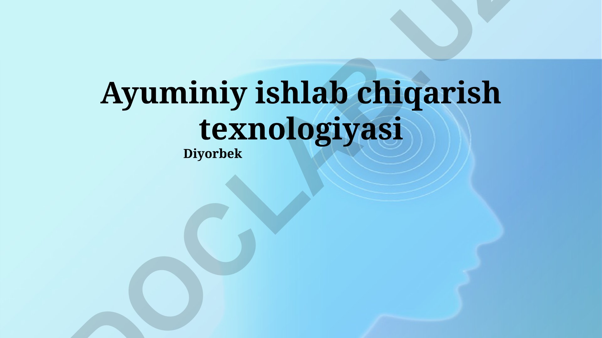 Alyuminiy ishlab chiqarish texnologiyasi