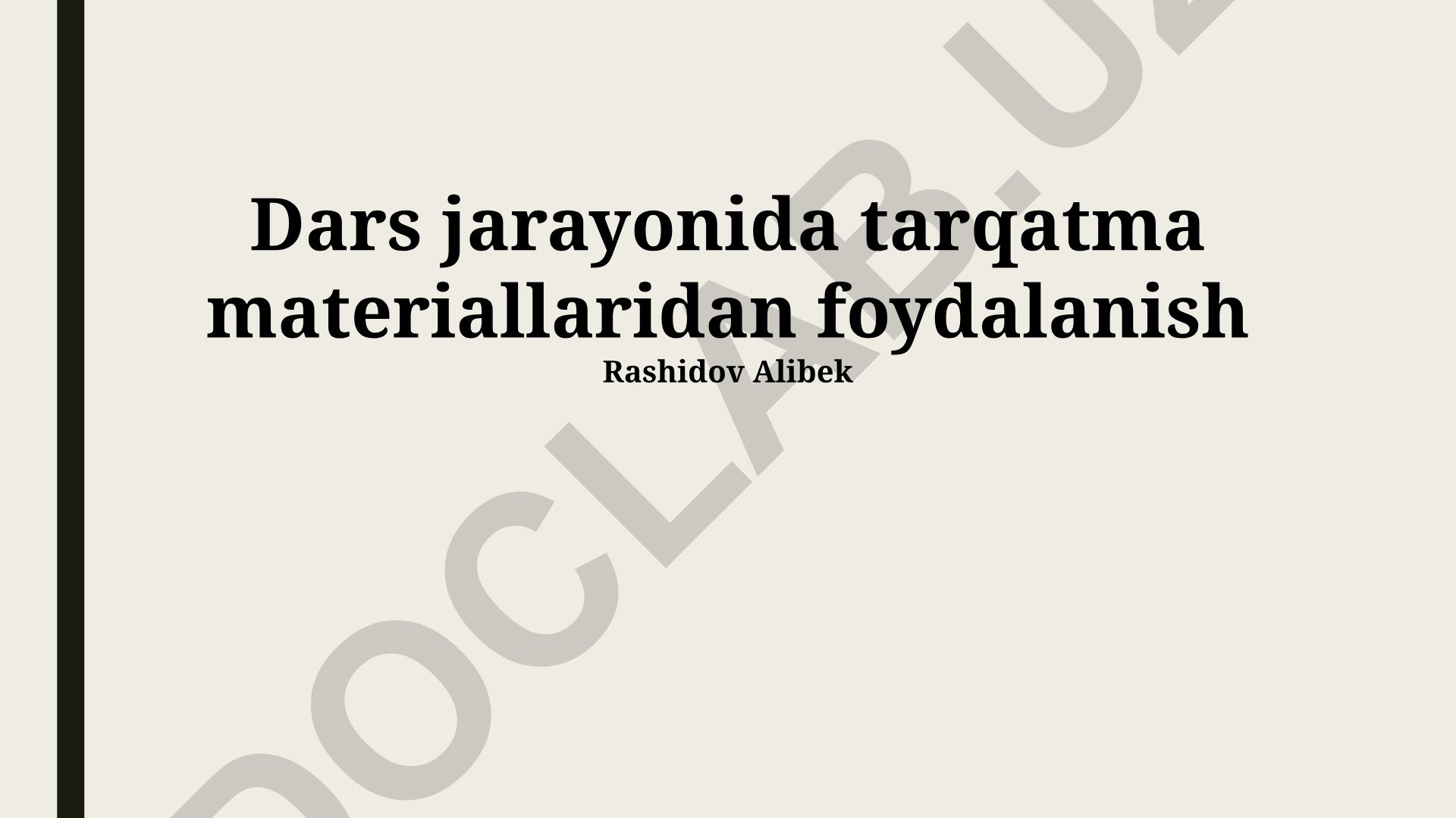 Dars jarayonida tarqatma materiallaridan foydalanish
