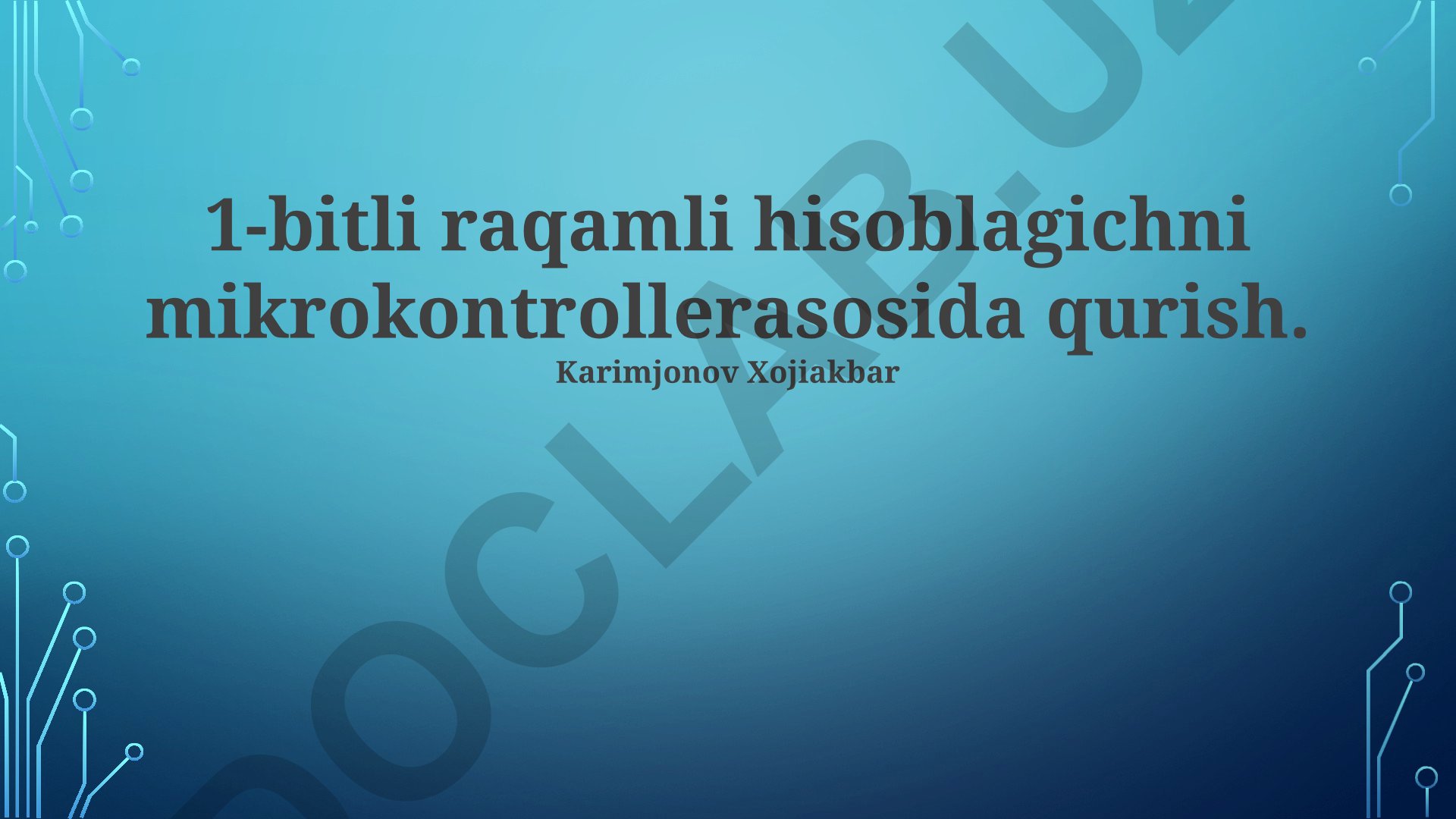 Mikrokontroller asosida 1-bitli raqamli hisoblagich qurish