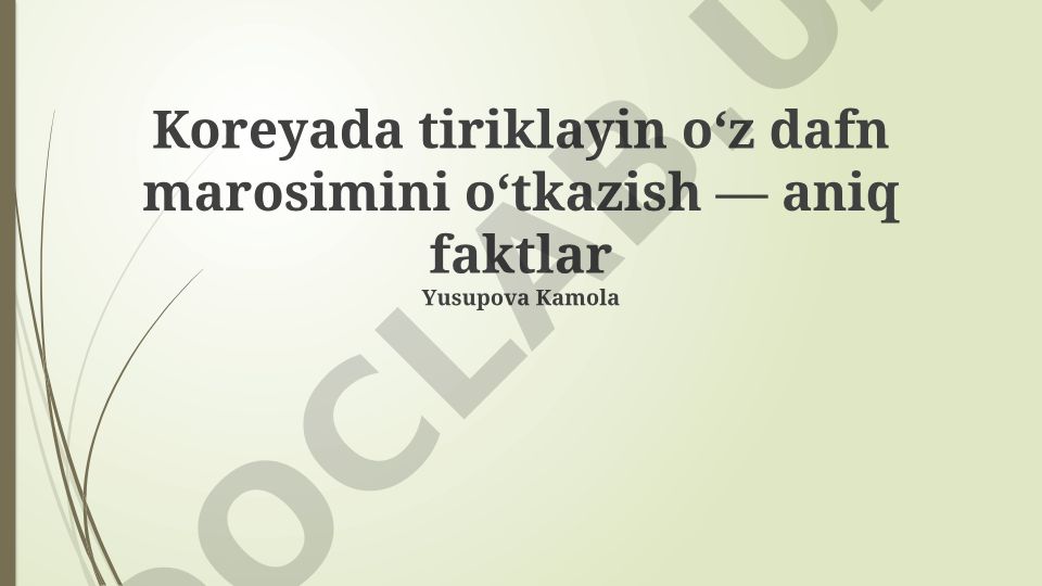 Koreyada tiriklayin o‘z dafn marosimi: tarix, ma'no va jarayon