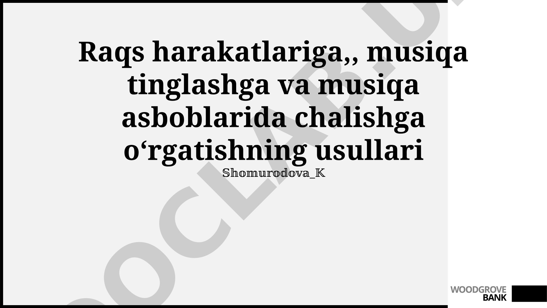 Raqs harakatlariga, musiqa tinglashga va musiqa asboblarida chalishga o‘rgatishning usullari