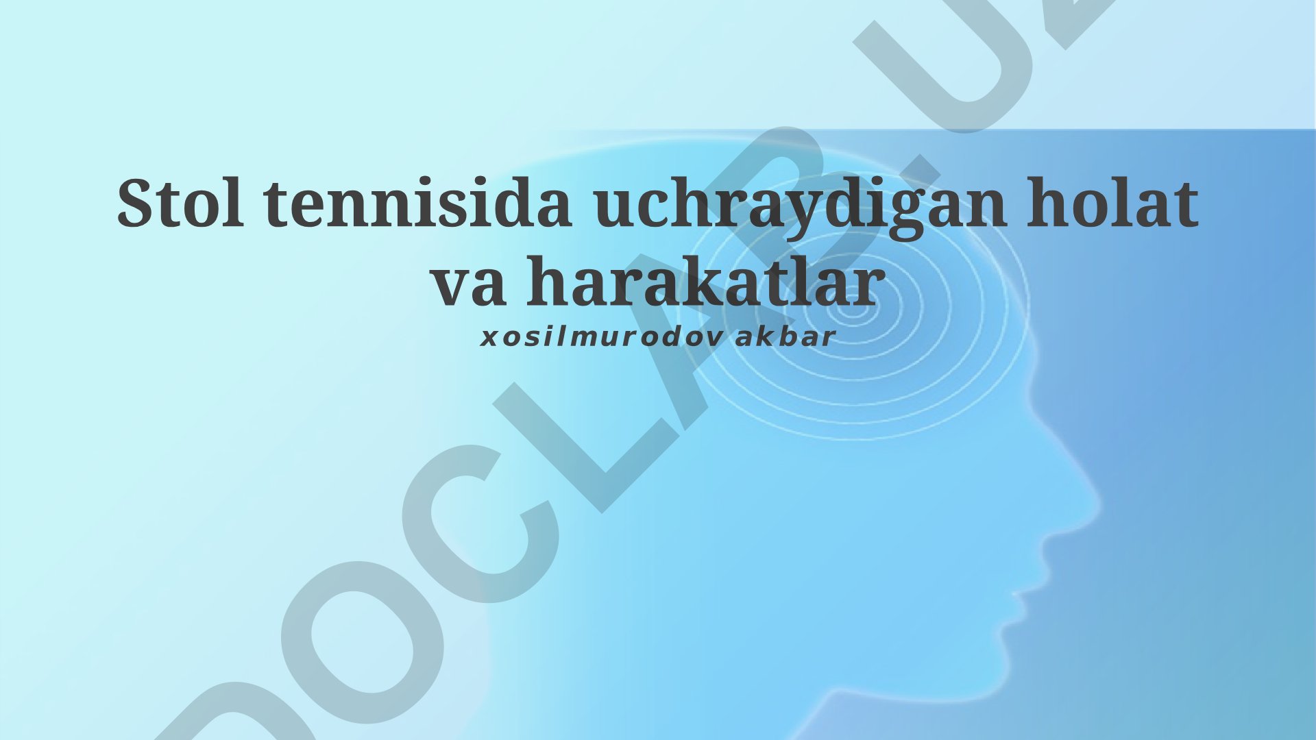 Stol tennisida uchraydigan holat va harakatlar