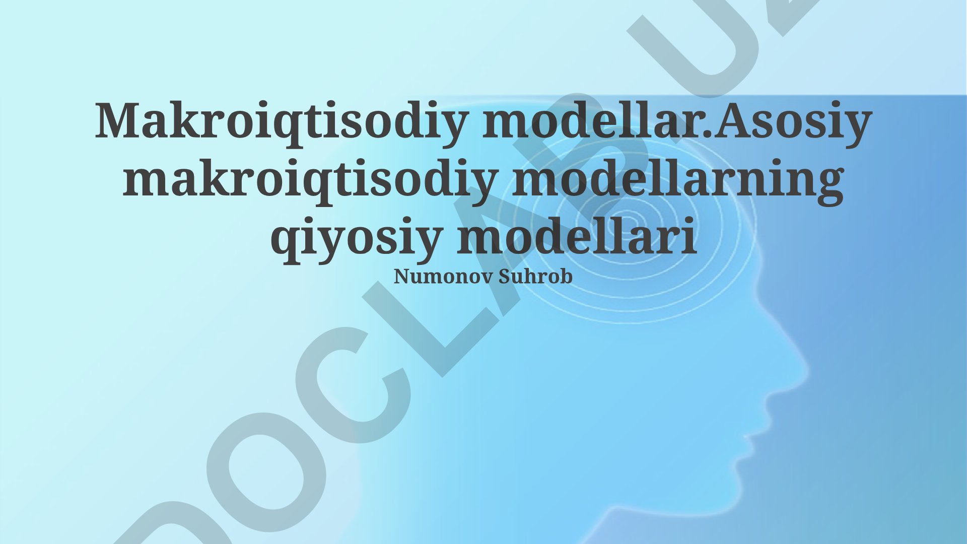 Makroiqtisodiy modellarning qiyosiy tahlili