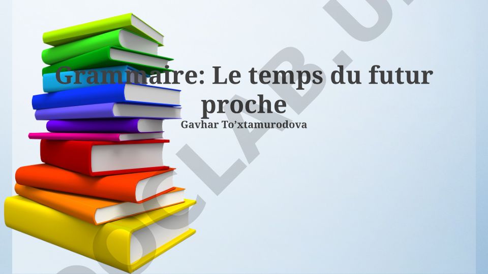 Grammaire: Le temps du futur proche