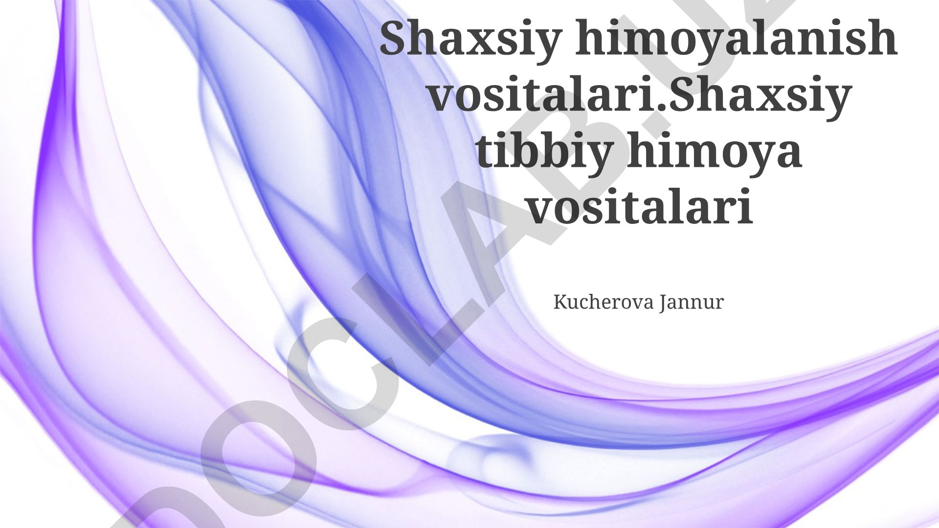 Shaxsiy tibbiy himoya vositalari va ularni saqlash shartlari