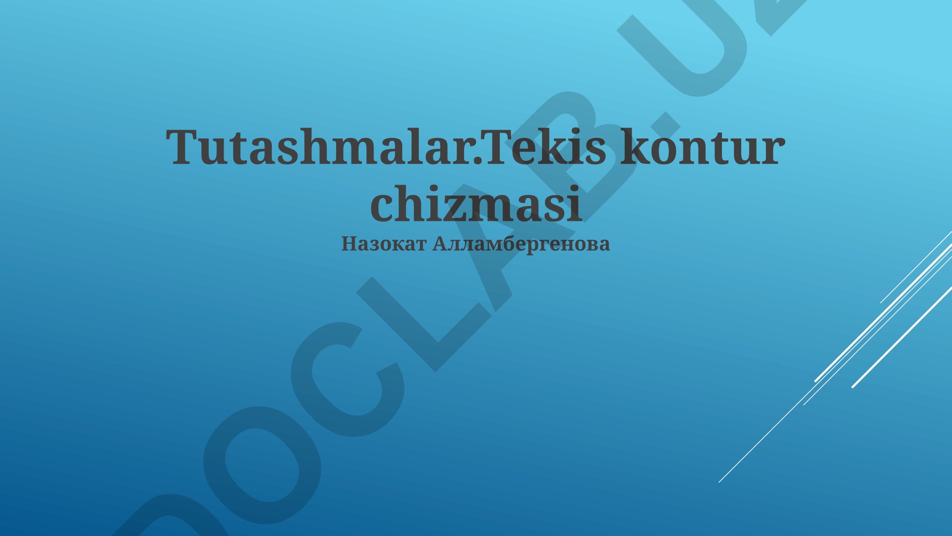 Silliq kontur chizmalari asoslari va texnikalari