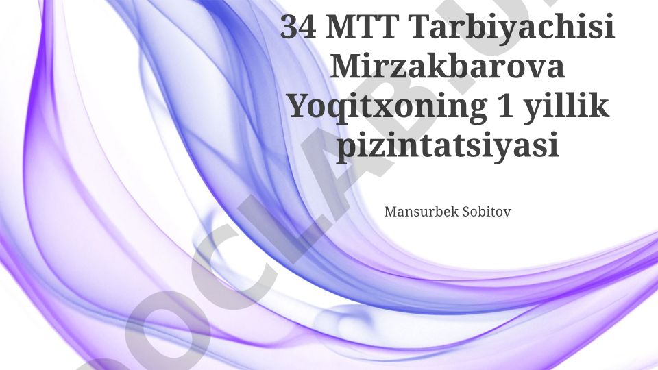 Mirzakbarova Yoqitxoning 1 yillik pedagogik faoliyati va yutuqlari