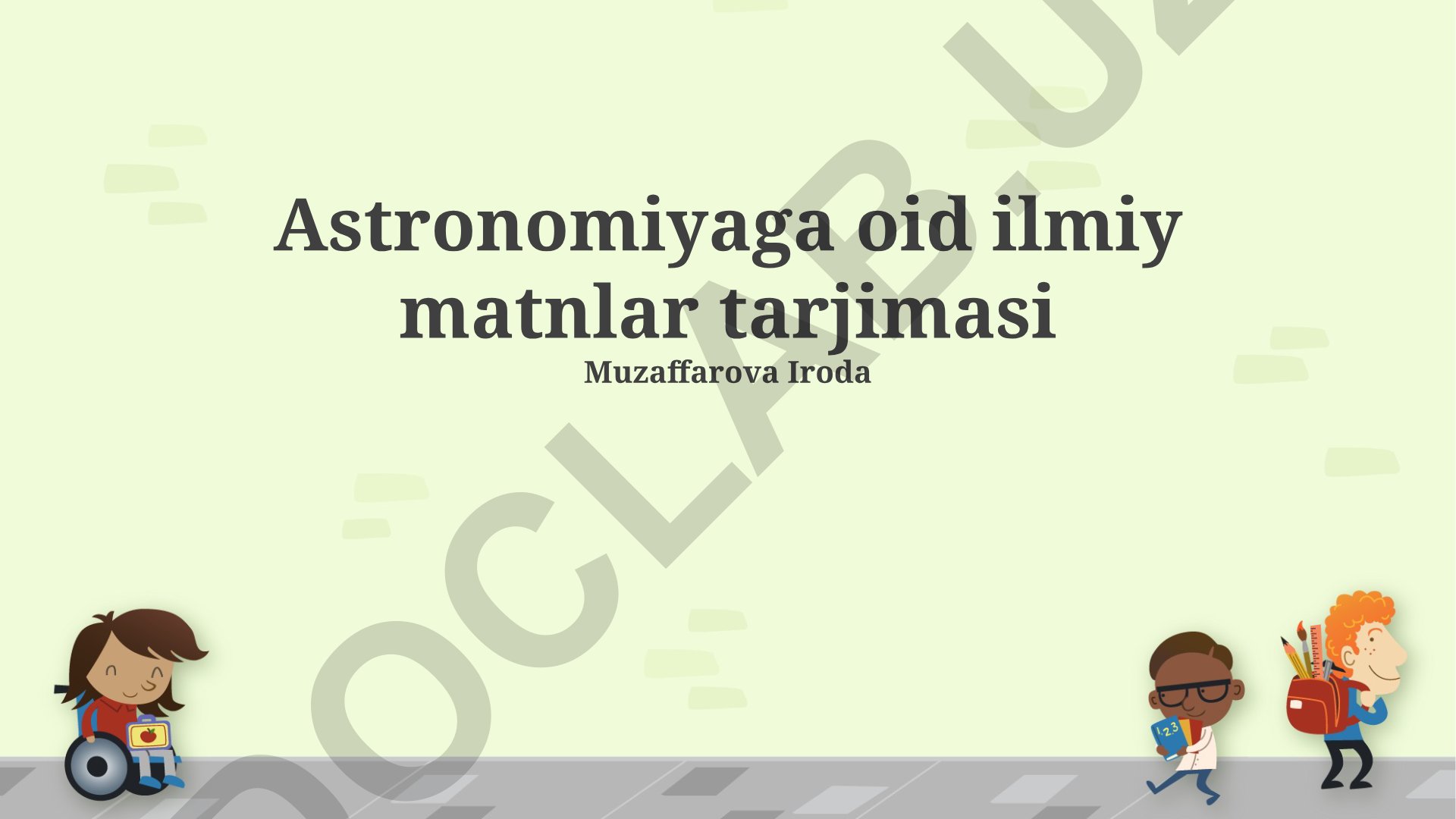 Astronomiya ilmiy matnlarini tarjima qilishning o'ziga xos xususiyatlari