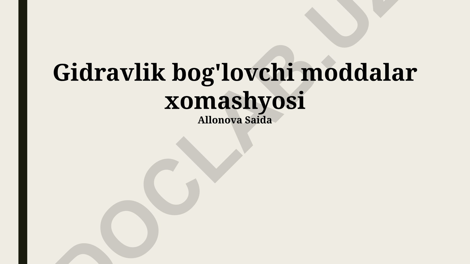 Gidravlik bog'lovchi moddalar xomashyosi