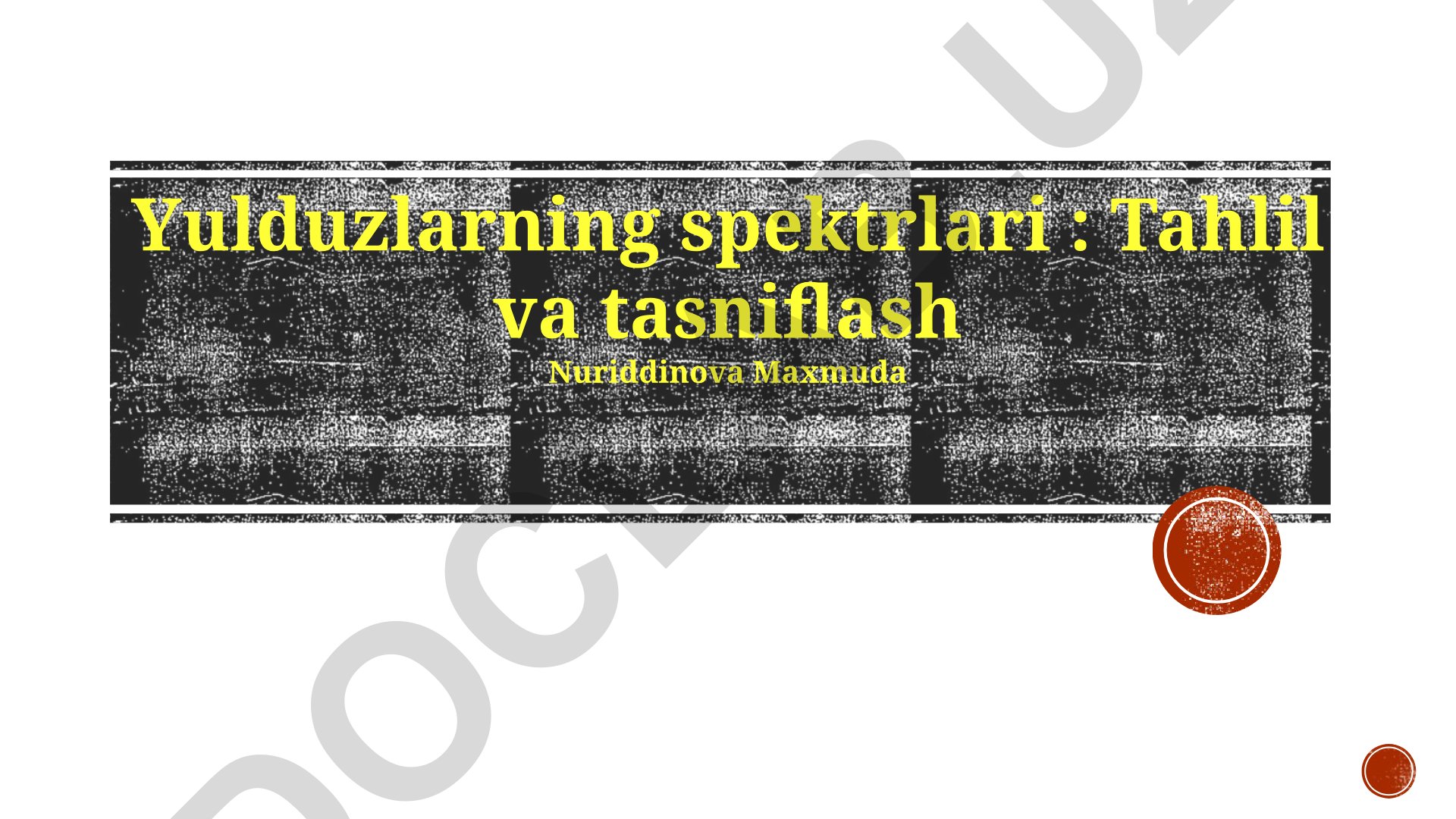 Yulduzlarning spektrlari: Tahlil va tasniflash