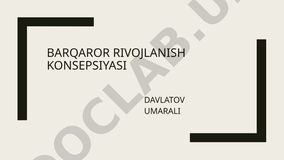 Barqaror rivojlanish konsepsiyasi