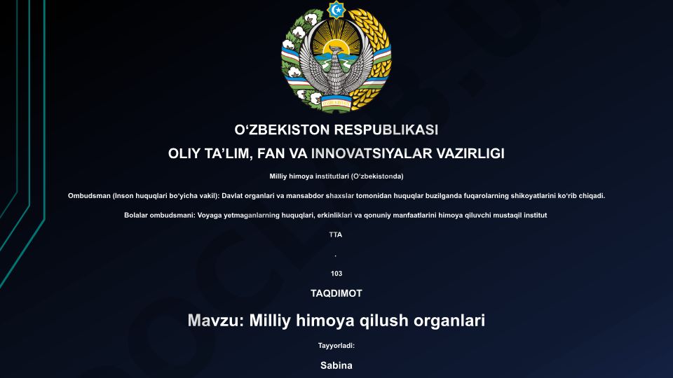 Milliy himoya qilish organlari