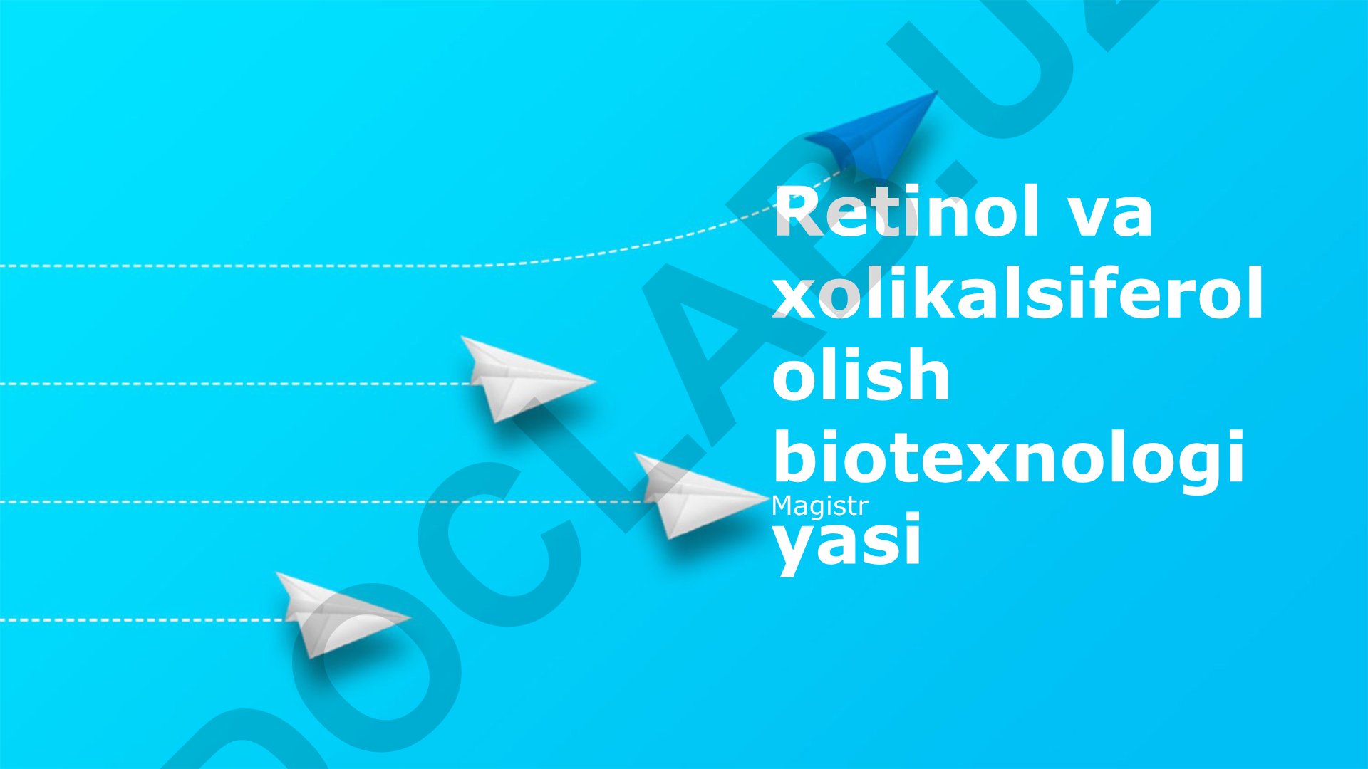 Retinol va xolikalsiferol olish biotexnologiyasi