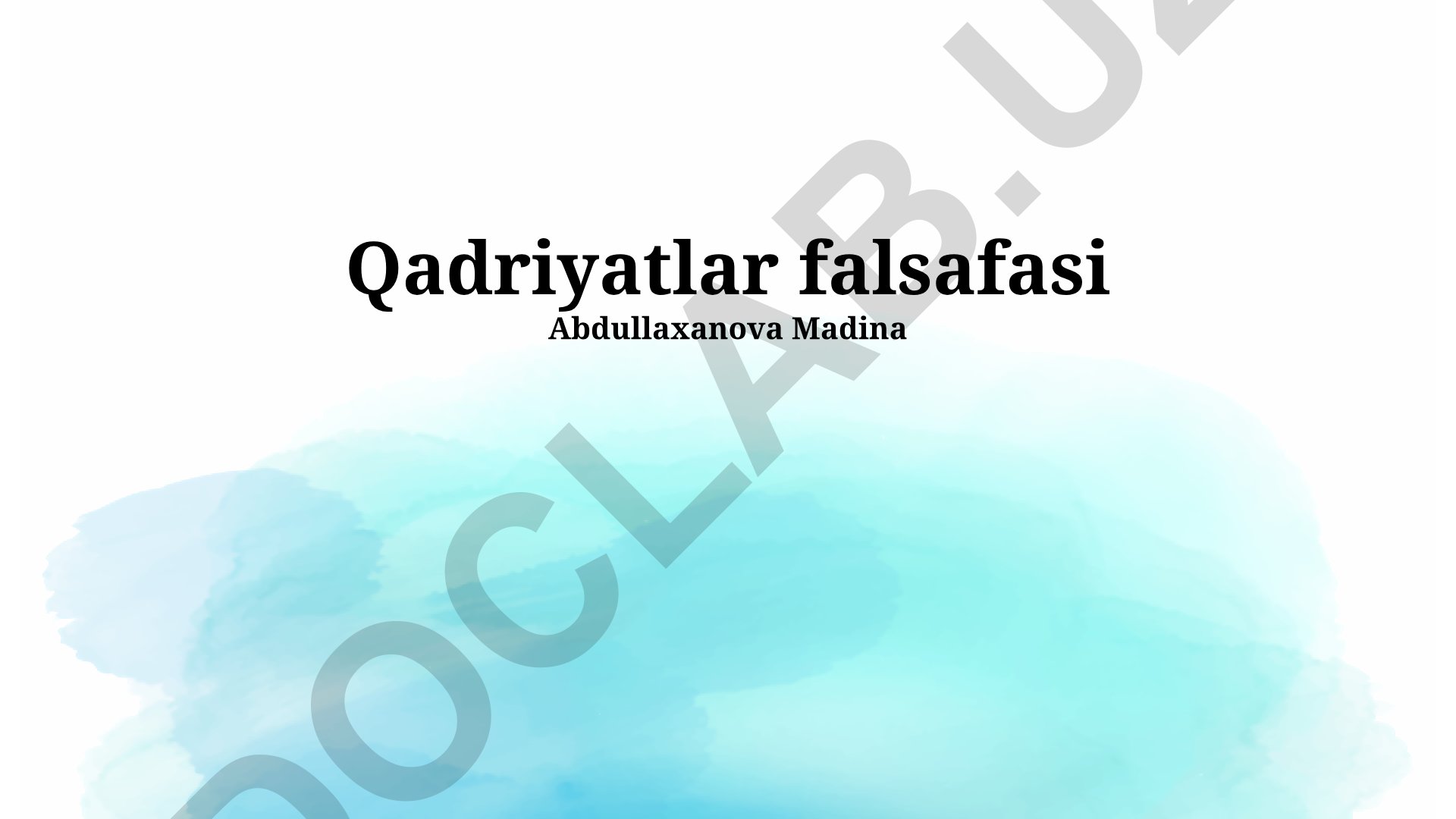 Qadriyatlar falsafasi va axloqiy nazariyalar