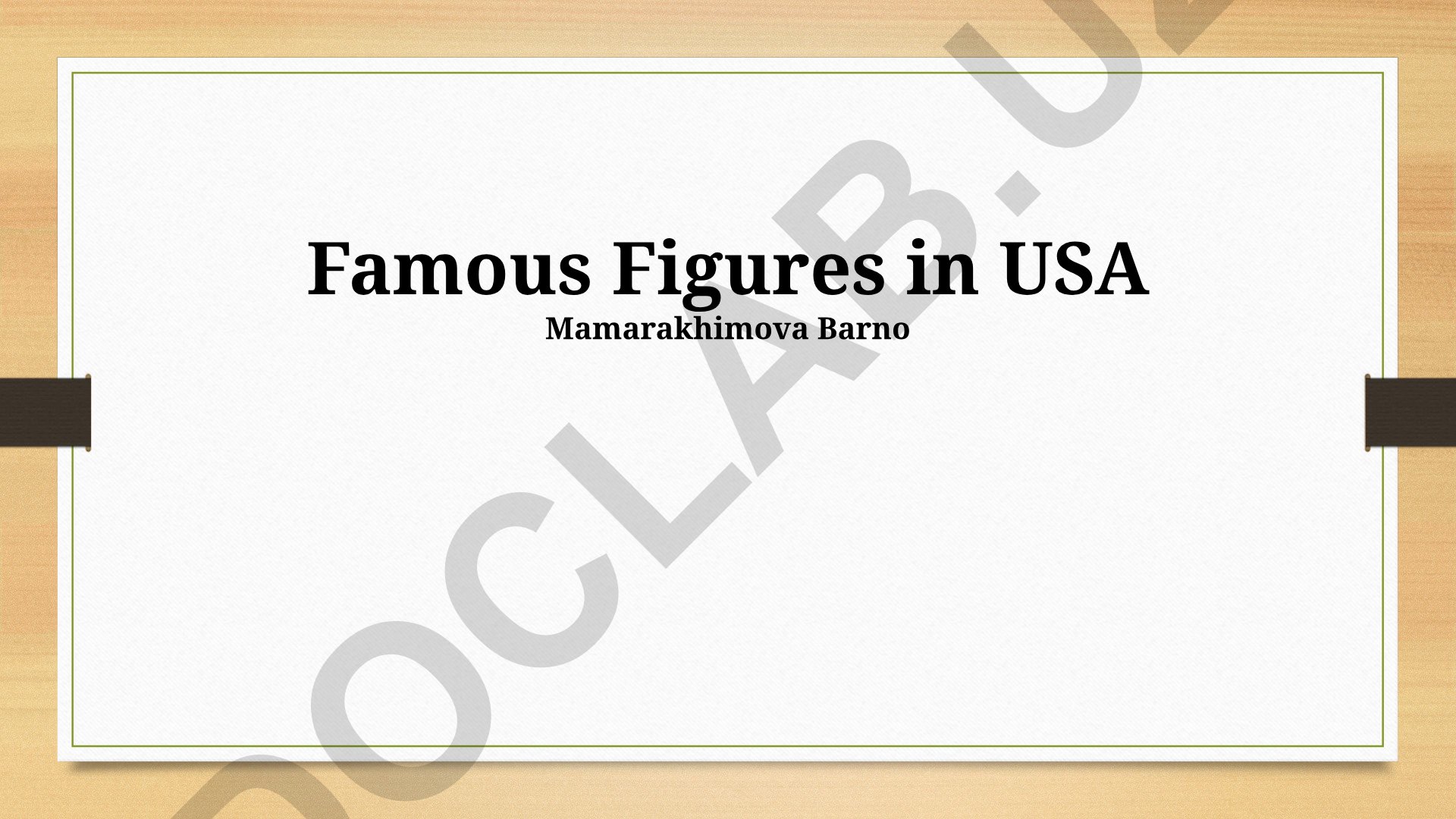 Famous Figures in USA