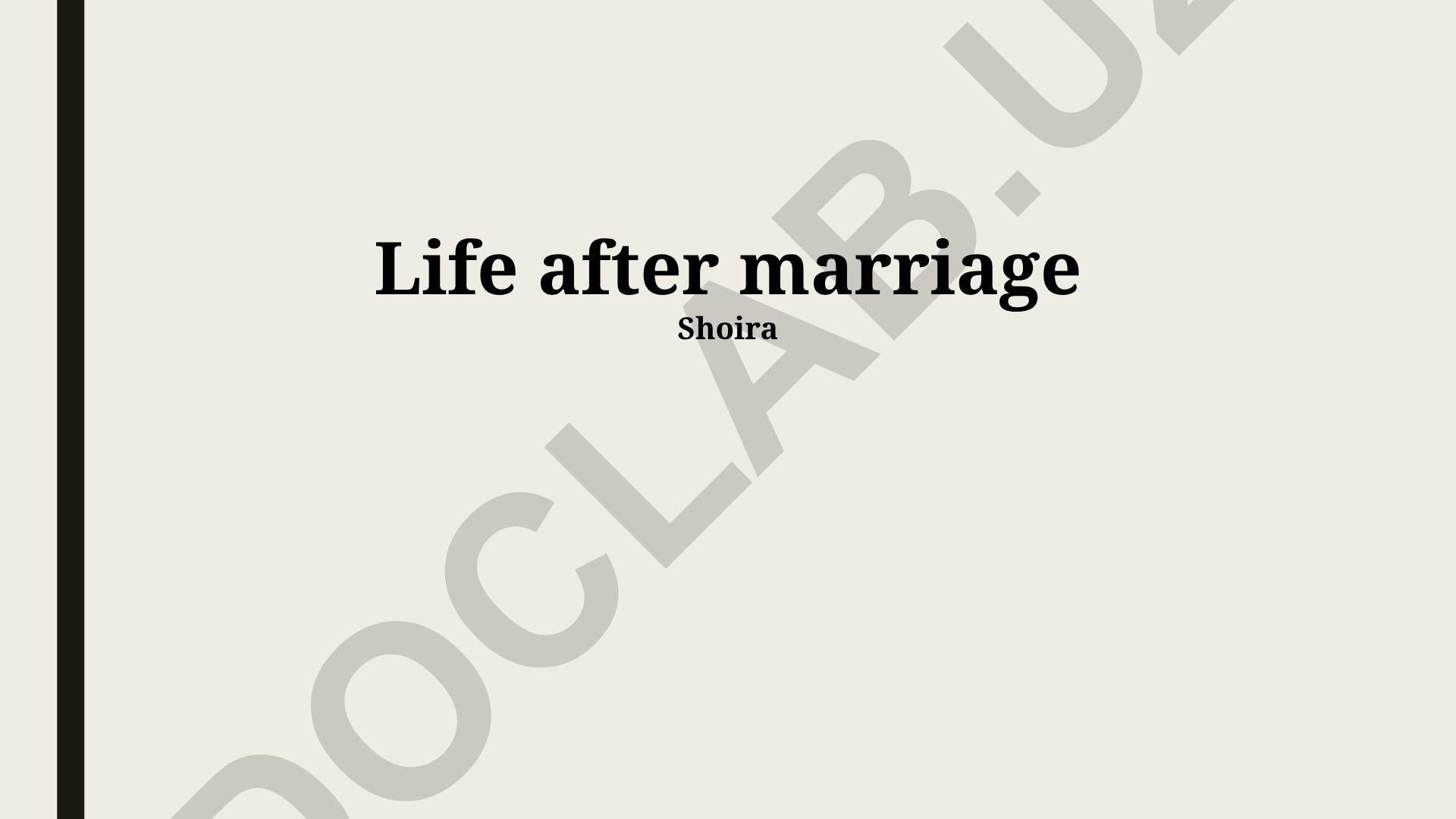 Life after marriage: shifting dynamics, evolving identities and shared journey
