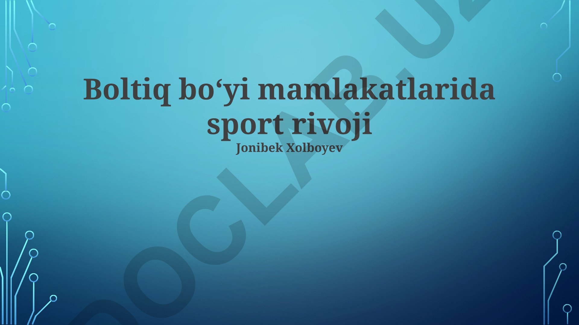 Boltiqbo'yi mamlakatlarida sport rivoji