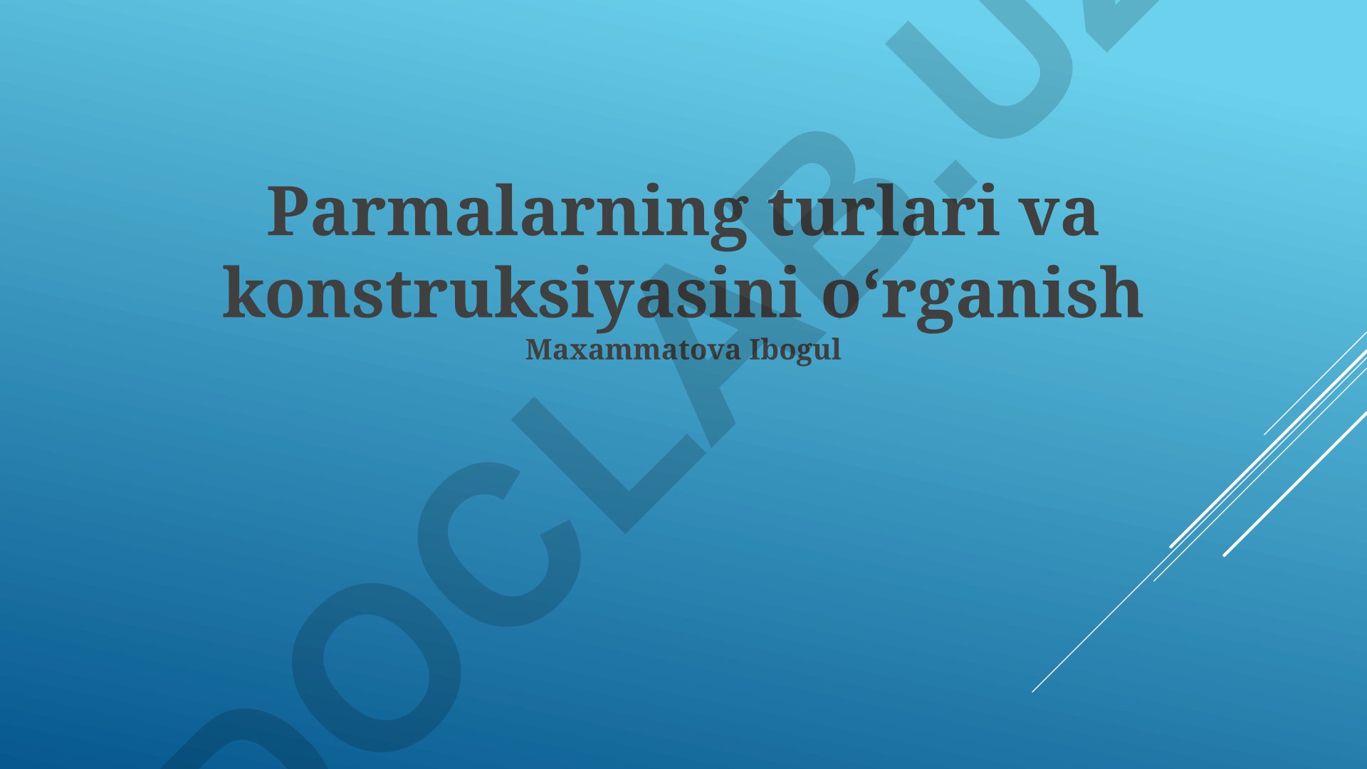 Ferma konstruksiyalari turlari va hisoblash usullari