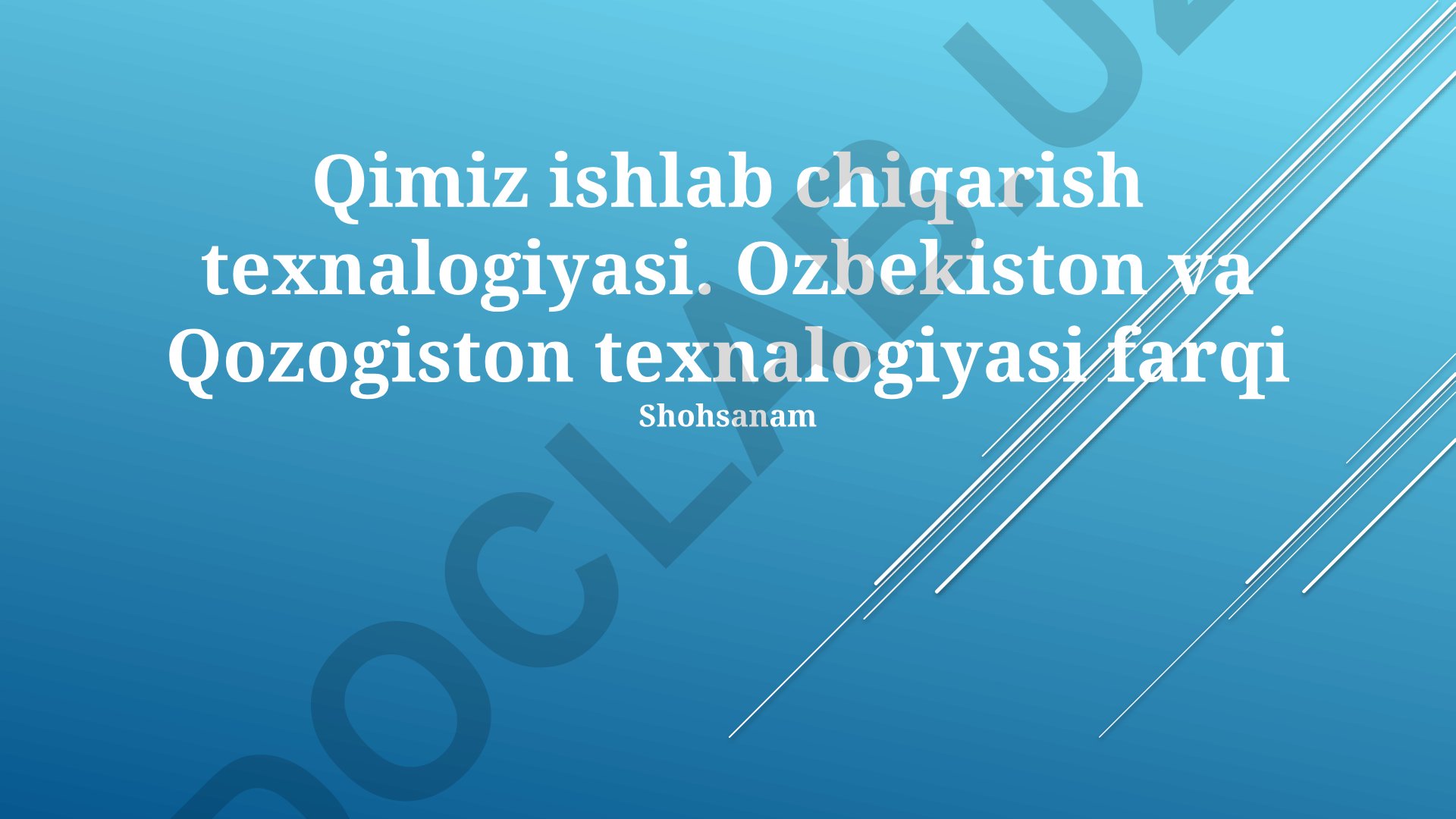 O'zbek va Qozog'iston kumis ishlab chiqarish texnologiyalari taqqoslash