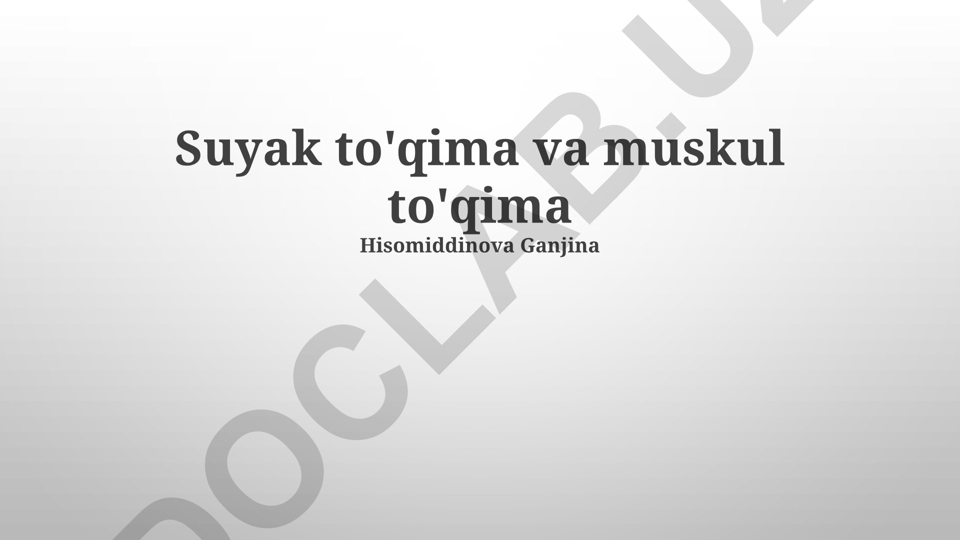 Suyak va muskul to'qimalarining regeneratsiyasi va o'zaro ta'siri