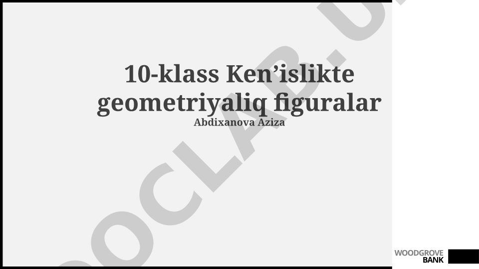 Faziyadaǵı geometriyalıq figuralar hám olardıń qásiyetleri