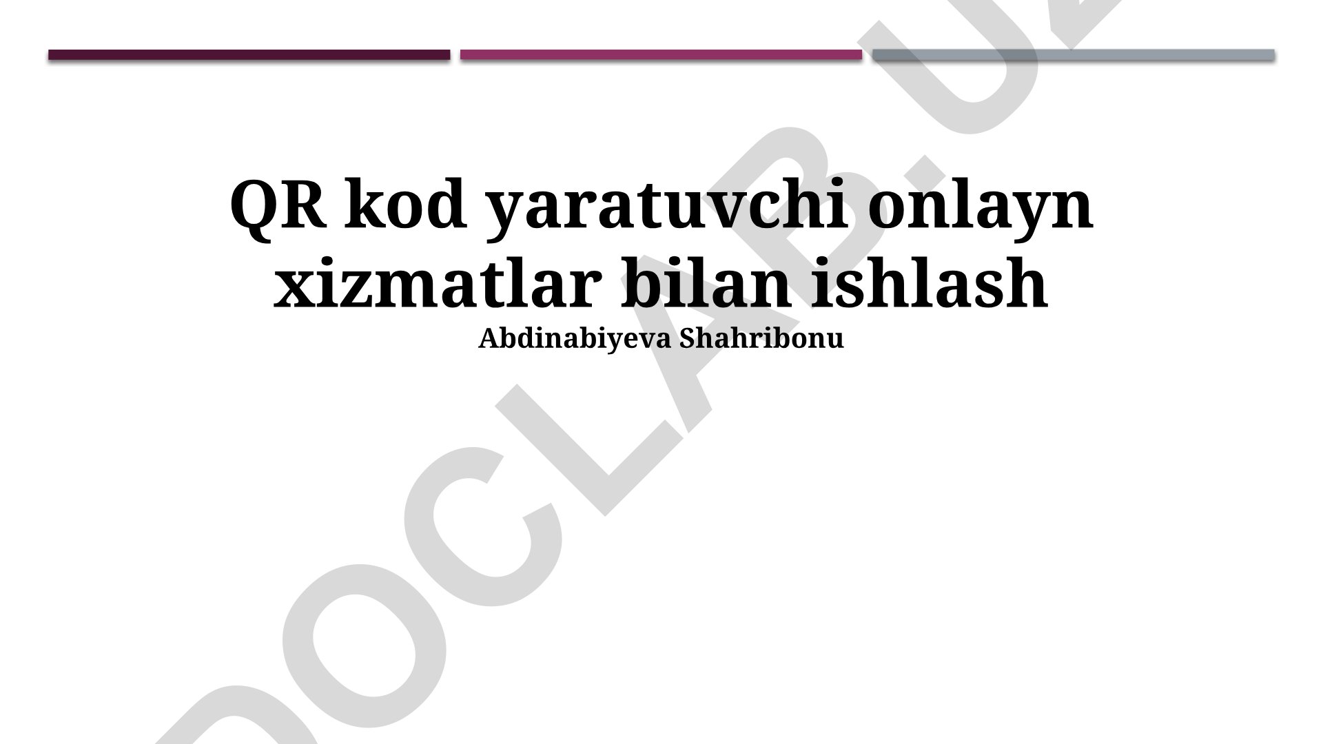 Onlayn QR-kod generator xizmatlari bilan ishlash