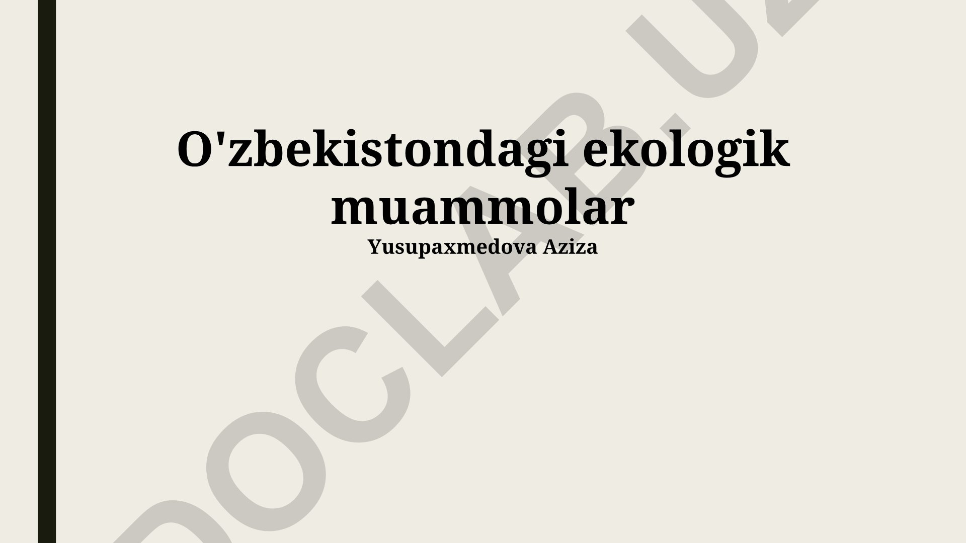 O'zbekistondagi ekologik muammolar