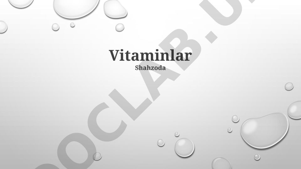 Vitaminlar: Ta'rif, Turlari va Funktsiyalari