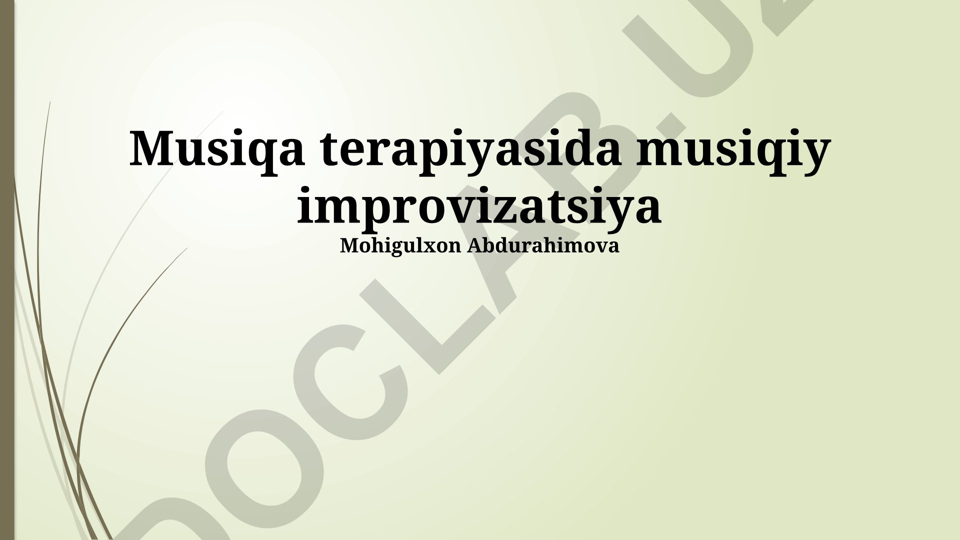 Musiqa terapiyasida musiqiy improvizatsiya