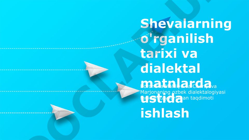Shevalarning o'rganilish tarixi va dialektal matnlarda ustida ishlash