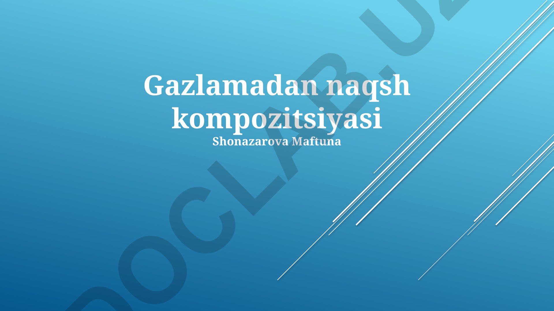 Gazlamadan naqsh kompozitsiyasi